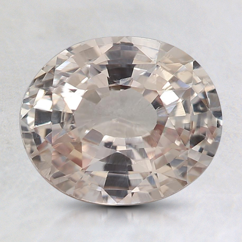 8.6x7.3mm Unheated Peach Oval Sapphire