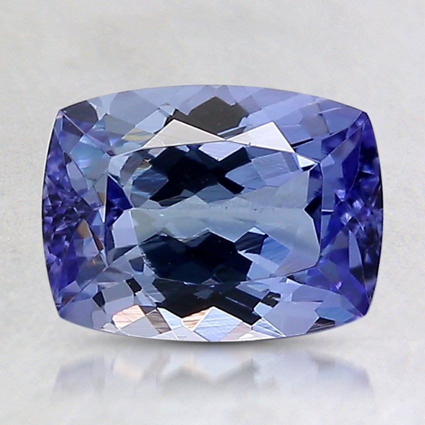 8.2x6.1mm Unheated Parti-Color Cushion Tanzanite