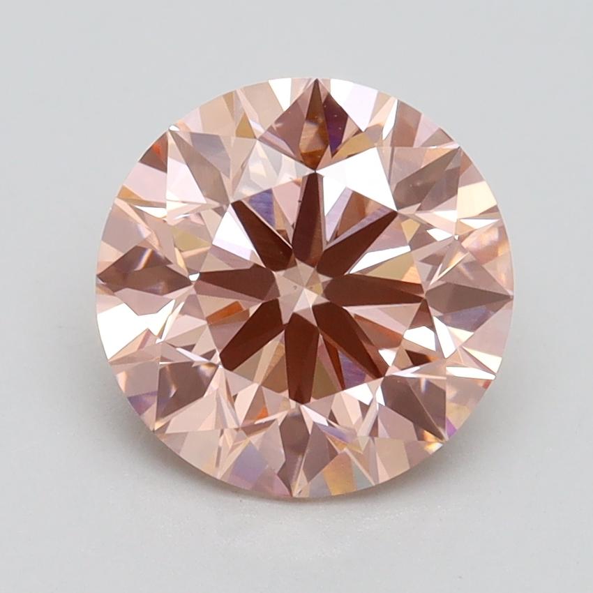 2.30 Ct. Fancy Intense Pink Round Lab Grown Diamond