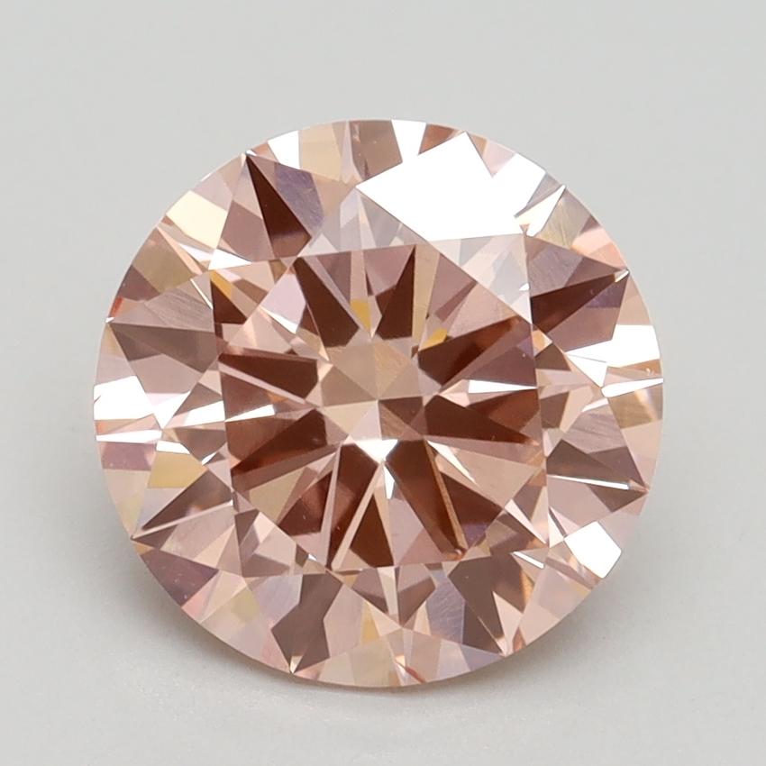 2.51 Ct. Fancy Intense Pink Round Lab Grown Diamond