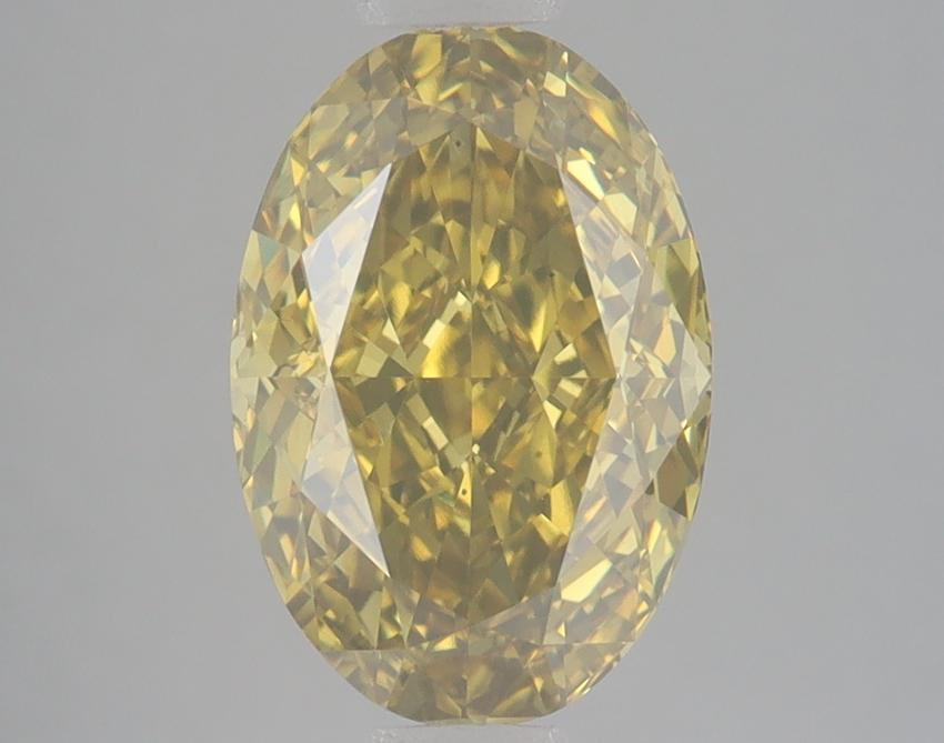 3.22 Ct. Fancy Vivid Brownish Yellow Oval Lab Grown Diamond