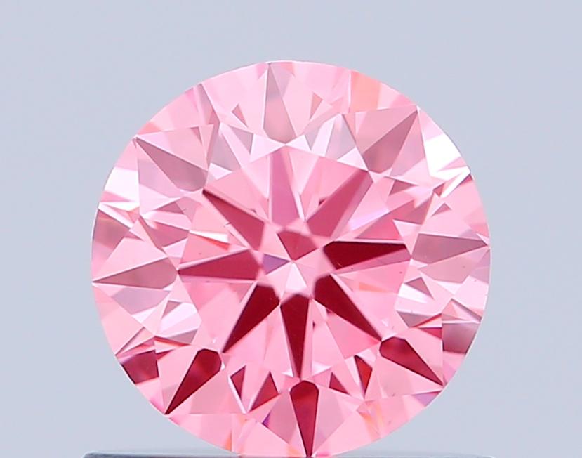 0.68 Ct. Fancy Vivid Pink Round Lab Grown Diamond