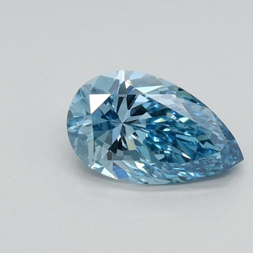 0.58 Ct. Fancy Vivid Blue Pear Lab Grown Diamond
