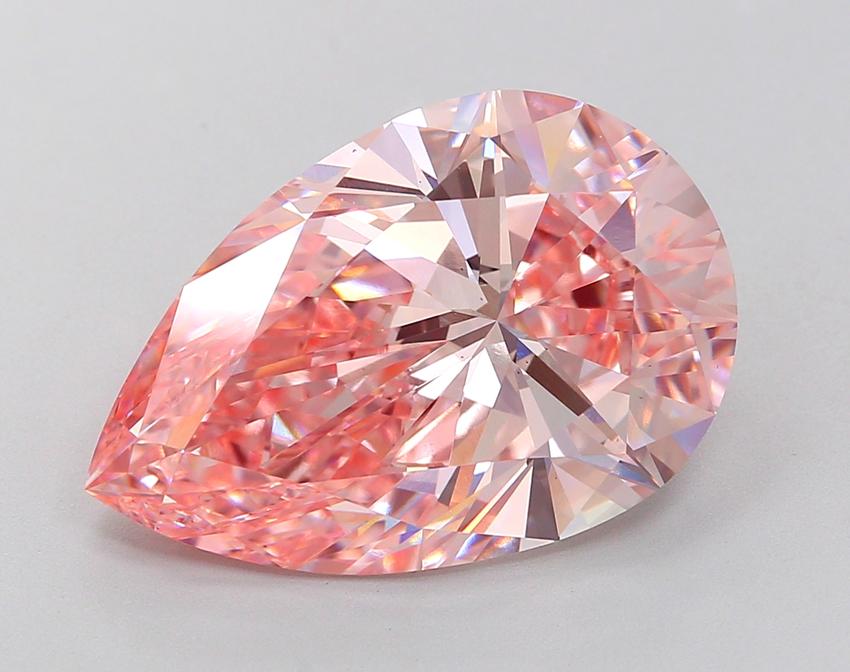 10.12 Ct. Fancy Intense Pink Pear Lab Grown Diamond