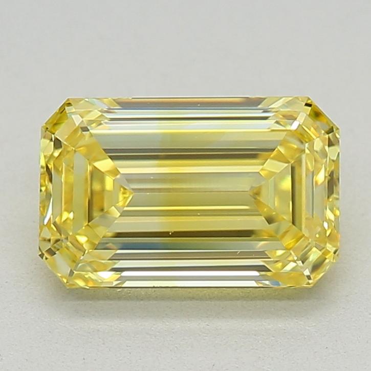 0.96 Ct. Fancy Vivid Yellow Emerald Lab Grown Diamond