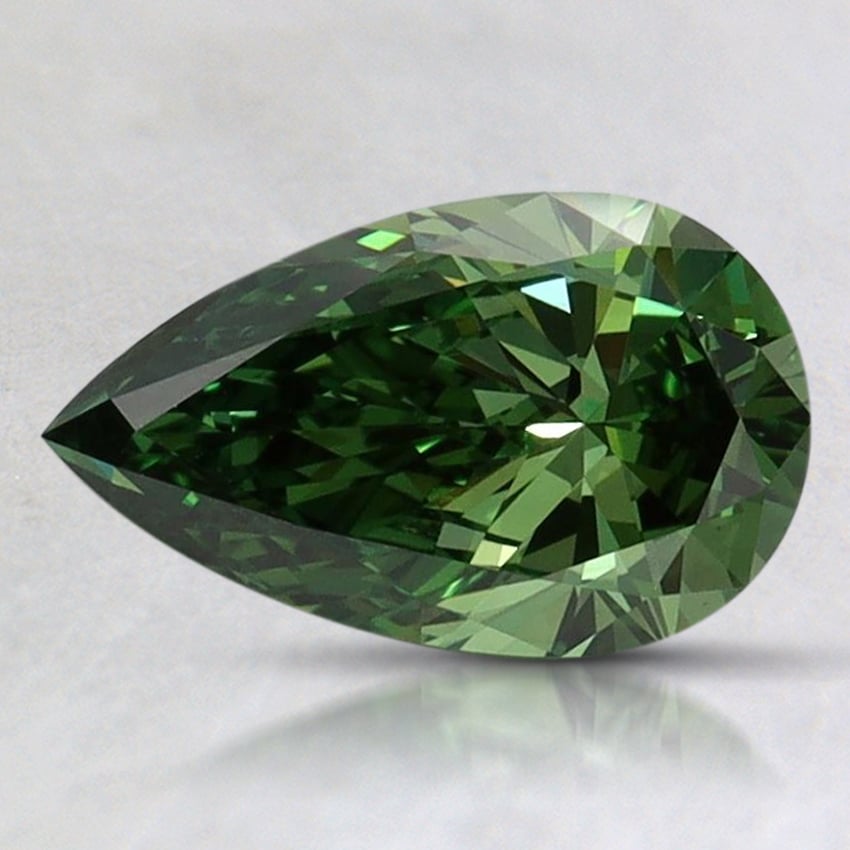 1.00 Ct. Fancy Vivid Pacific Green Pear Lab Grown Diamond