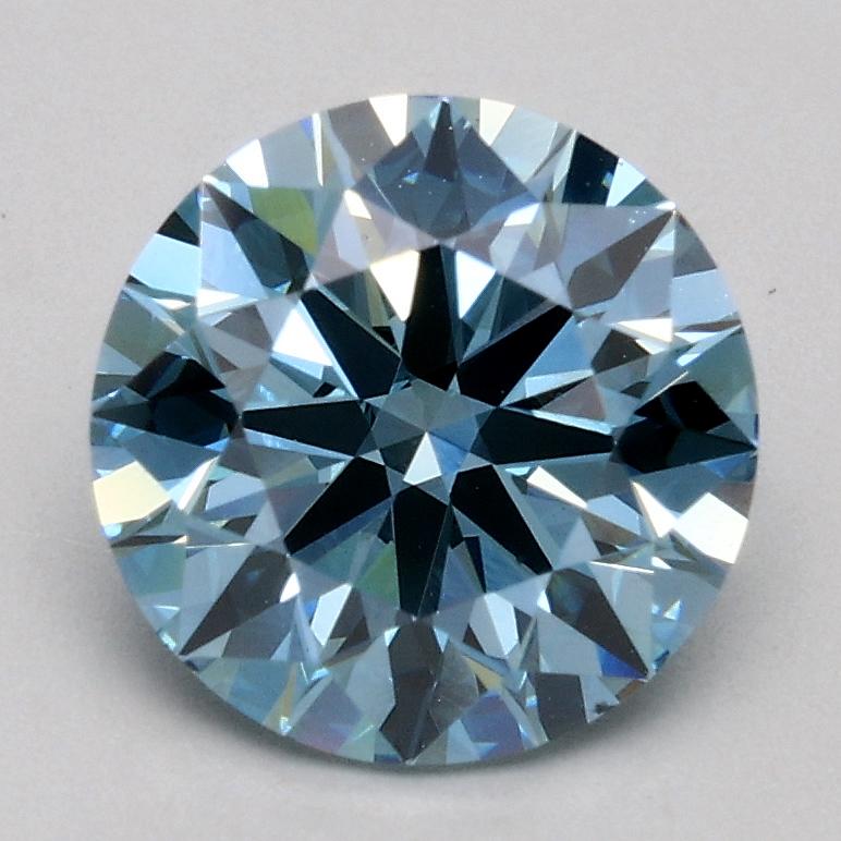 1.54 Ct. Fancy Intense Blue Round Lab Grown Diamond