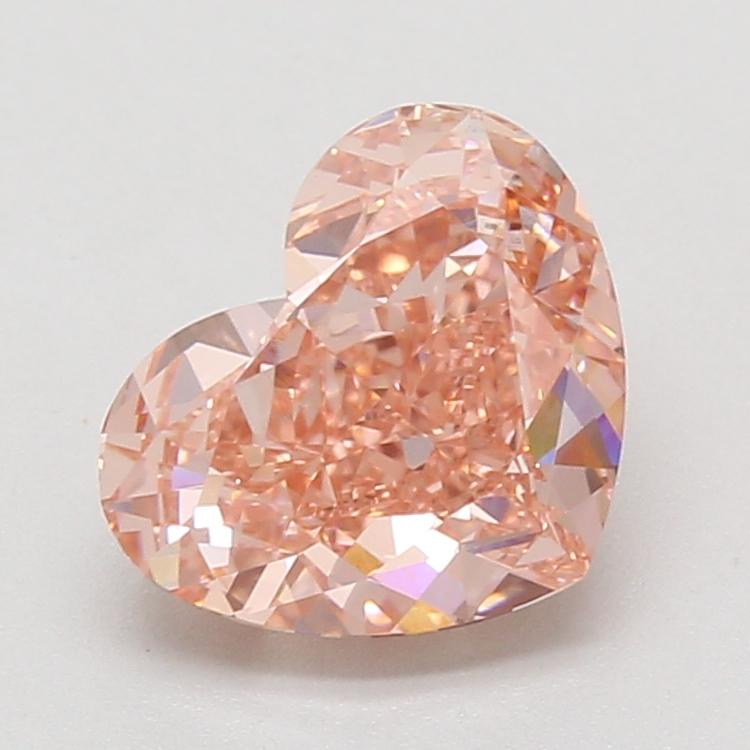 3.09 Ct. Fancy Vivid Pink Heart Lab Grown Diamond