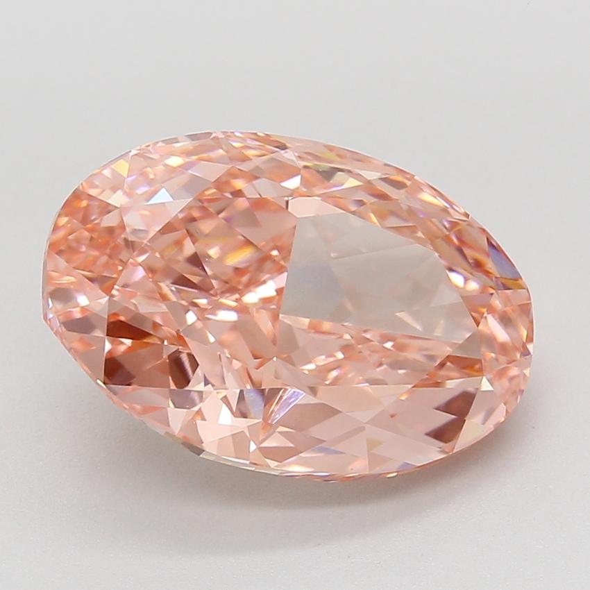8.04 Ct. Fancy Vivid Pink Oval Lab Grown Diamond