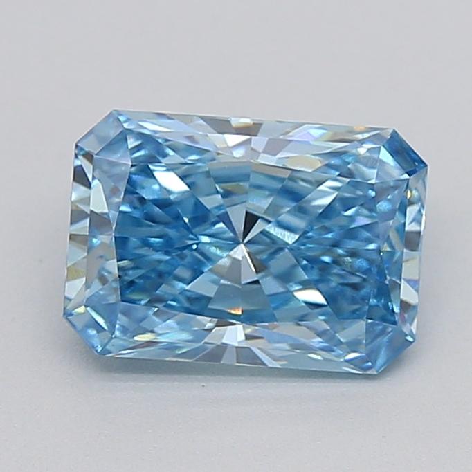 1.54 Ct. Fancy Vivid  Blue Radiant Lab Grown Diamond