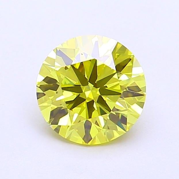 1.04 Ct. Fancy Vivid  Yellow Round Lab Grown Diamond