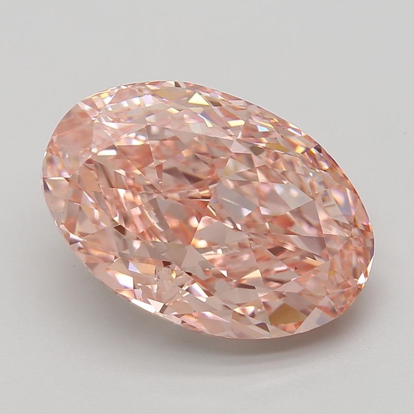 10.04 Ct. Fancy Vivid Pink Oval Lab Grown Diamond