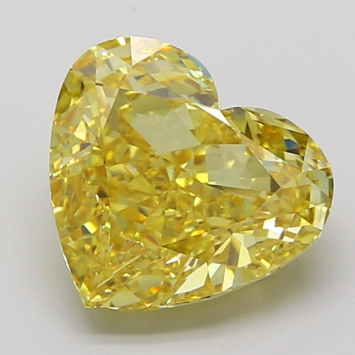 8.62 Ct. Fancy Vivid None Yellow Heart Lab Grown Diamond