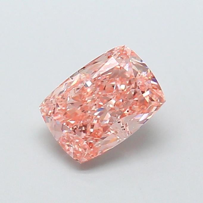1.58 Ct. Fancy Intense  Pink Cushion Lab Grown Diamond