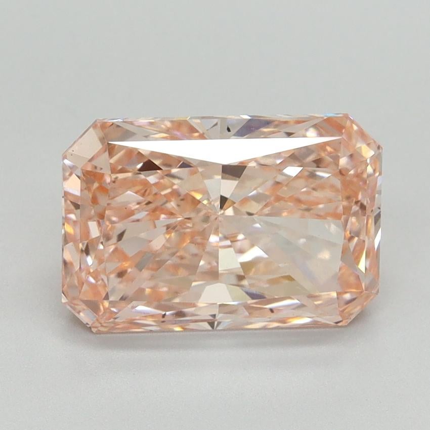3.19 Ct. Fancy Vivid Pink Radiant Lab Grown Diamond