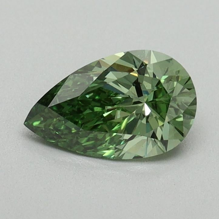 0.60 Ct. Fancy Vivid Green Pear Lab Grown Diamond
