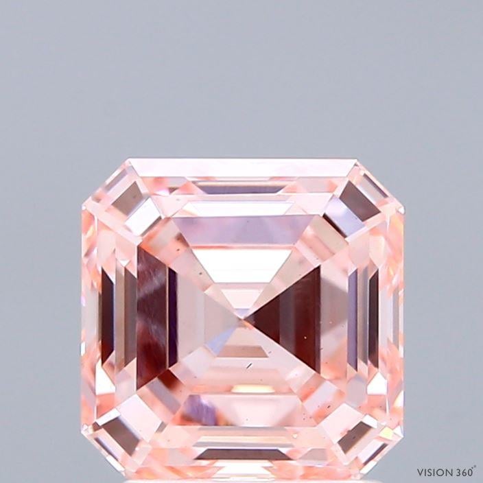 2.52 Ct. Fancy Intense  Pink Asscher Lab Grown Diamond