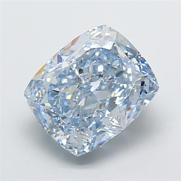 3.34 Ct. Fancy  Blue Cushion Lab Grown Diamond