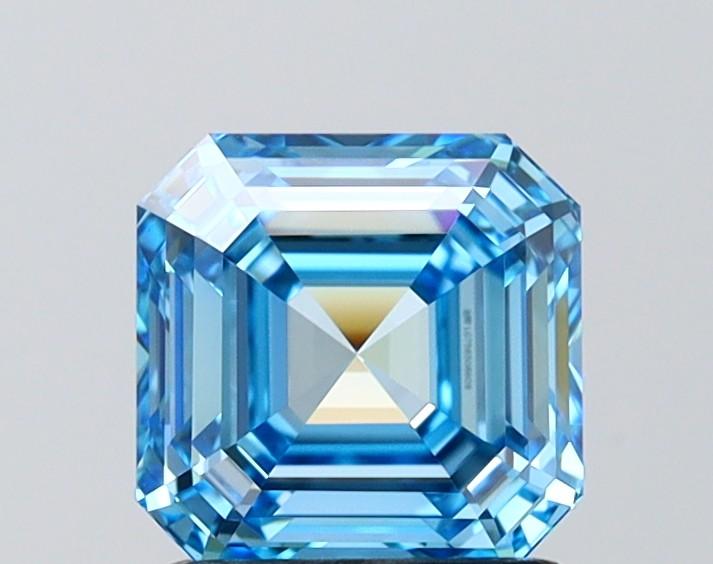 1.57 Ct. Fancy Vivid Blue Asscher Lab Grown Diamond