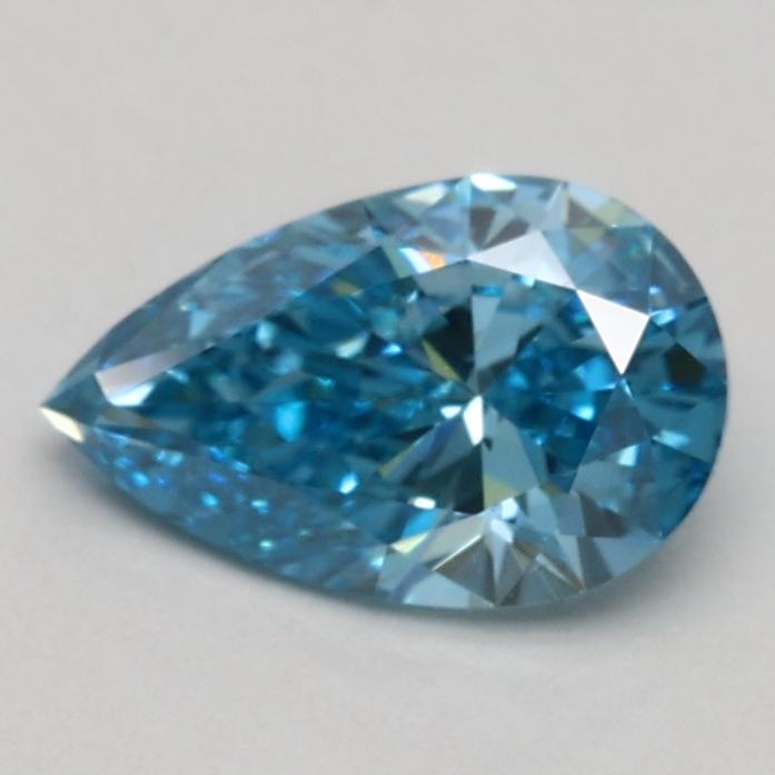 0.61 Ct. Fancy Vivid Blue Pear Lab Grown Diamond