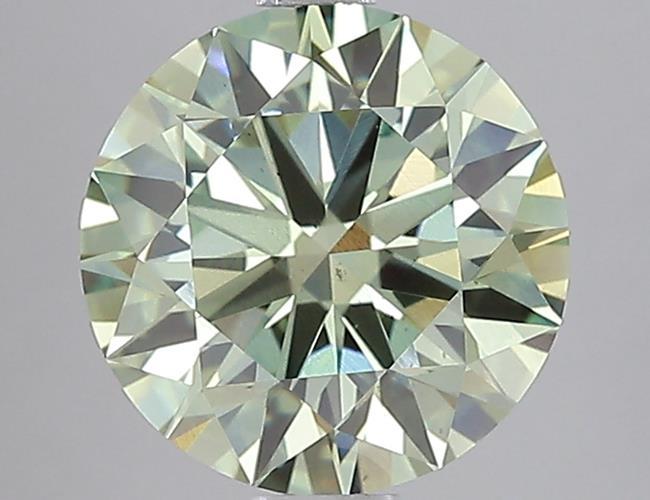 3.00 Ct. Fancy Vivid Green Round Lab Grown Diamond