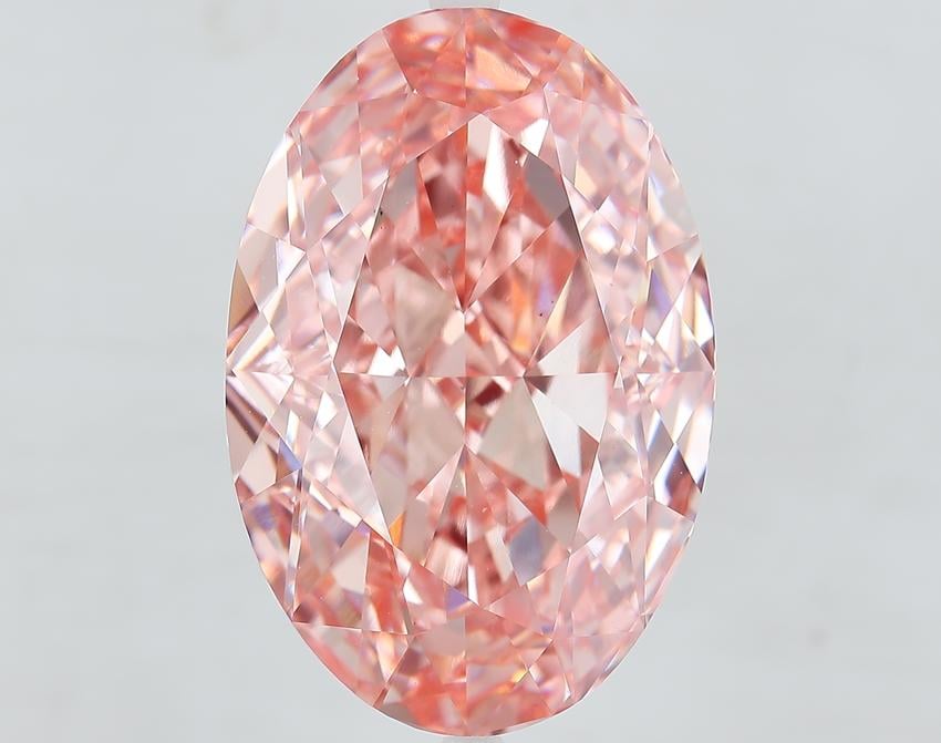 25.12 Ct. Fancy Vivid Pink Oval Lab Grown Diamond