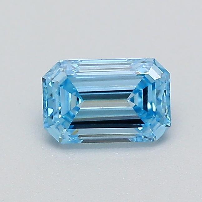 0.26 Ct. Fancy Vivid  Blue Emerald Lab Grown Diamond