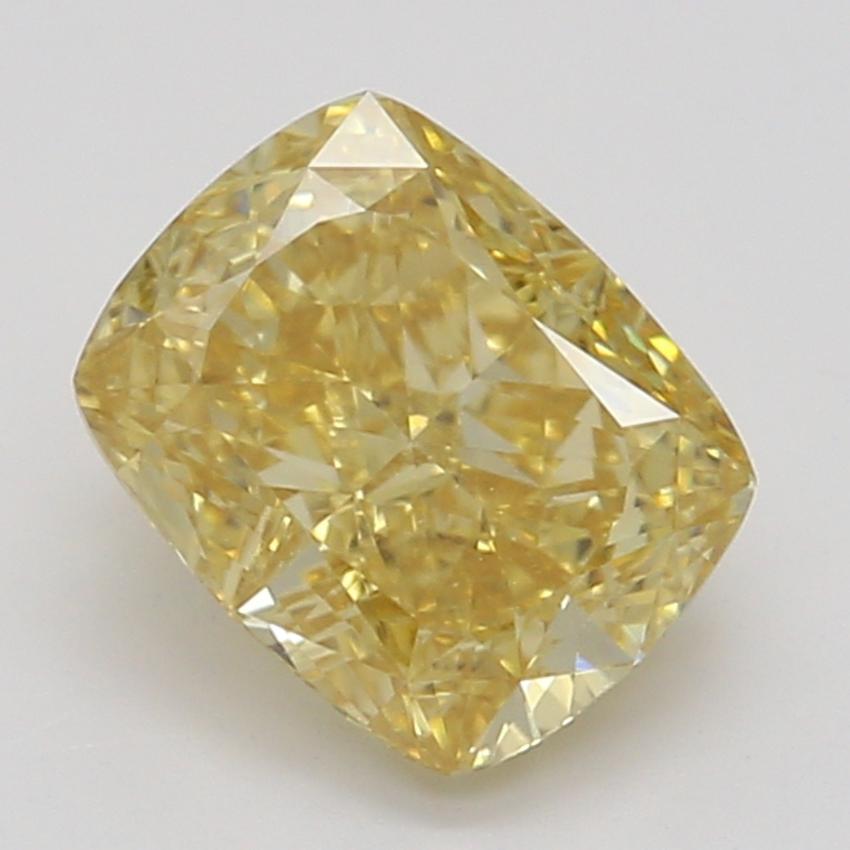 0.71 Ct. Fancy Intense Orange-Yellow Cushion Diamond