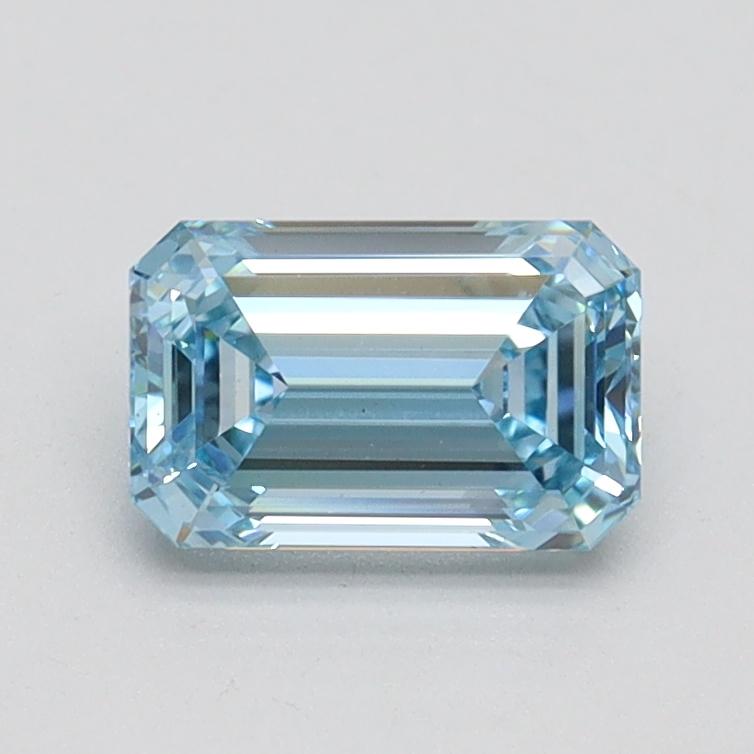 0.95 Ct. Fancy Intense Blue Emerald Lab Grown Diamond