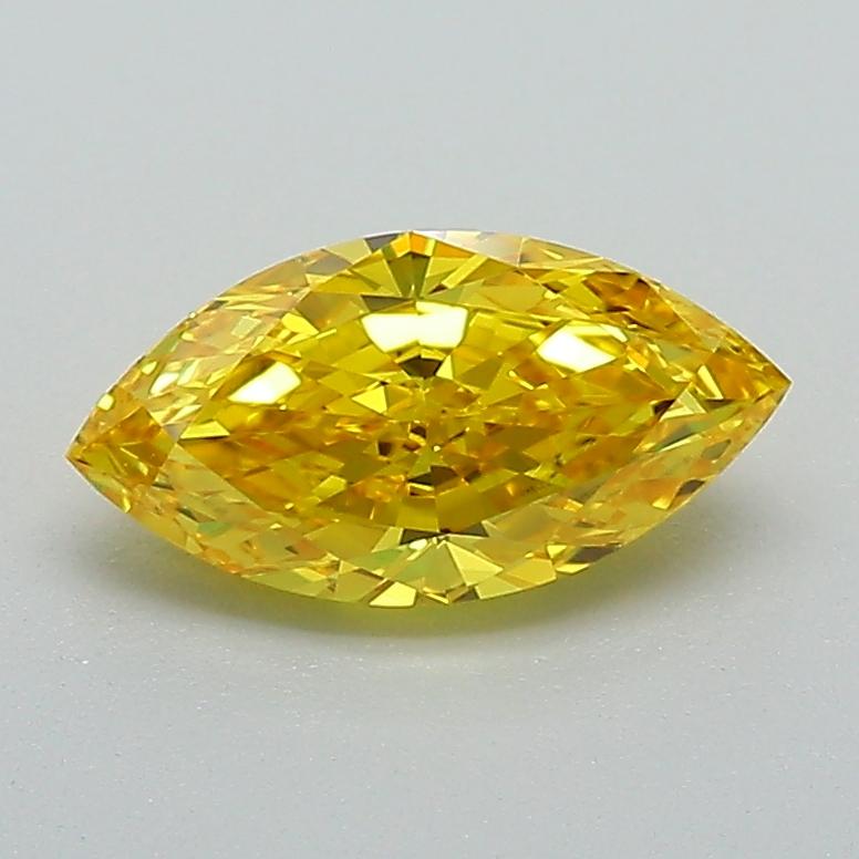 0.93 Ct. Fancy Vivid Yellow Marquise Lab Grown Diamond