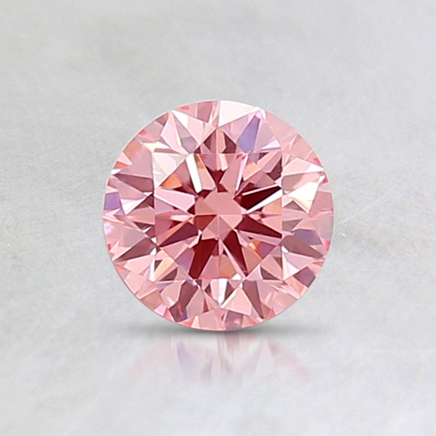 0.61 Ct. Fancy Intense Pink Round Lab Created Diamond