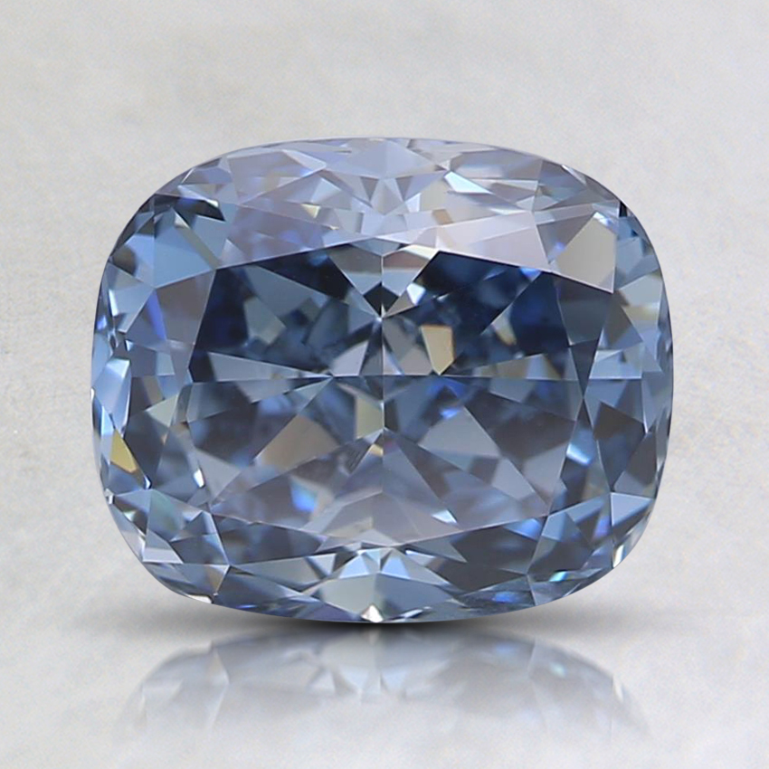 1.61 Ct. Fancy Intense Blue Cushion Lab Grown Diamond