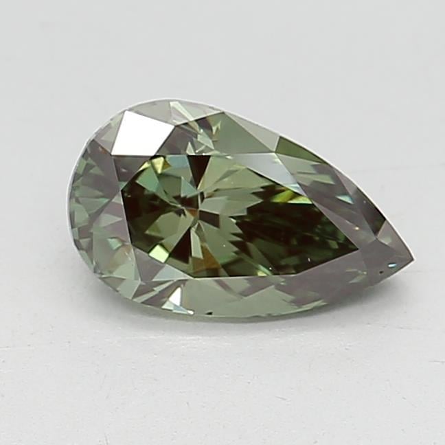 0.91 Ct. Fancy Deep Green Pear Lab Grown Diamond
