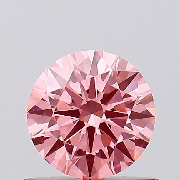 0.60 Ct. Fancy Vivid Pink Round Lab Grown Diamond