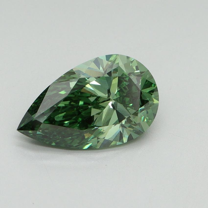 2.04 Ct. Fancy Vivid Green Pear Lab Grown Diamond
