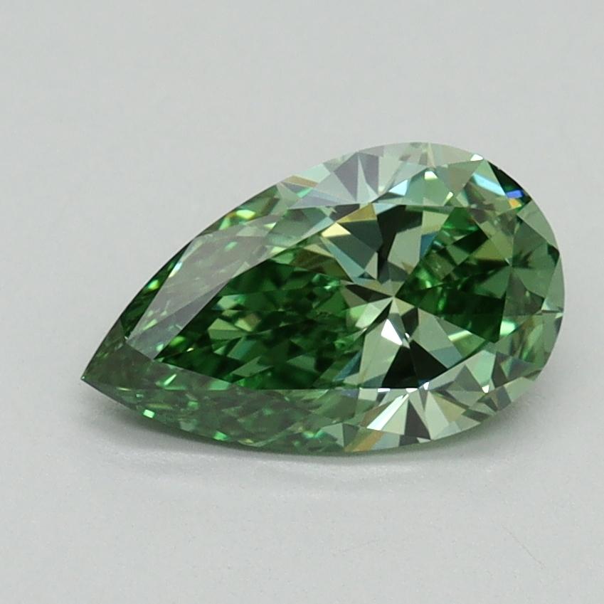 1.03 Ct. Fancy Vivid Green Pear Lab Grown Diamond