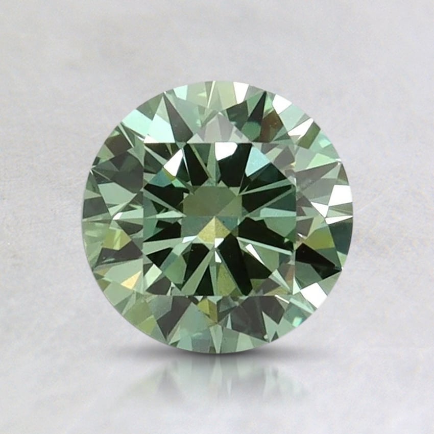 0.91 Ct. Fancy Vivid Pacific Green Round Lab Grown Diamond