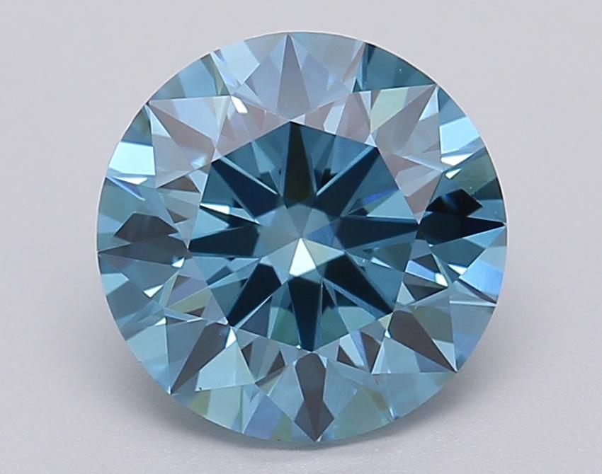 2.04 Ct. Fancy Vivid Blue Round Lab Grown Diamond