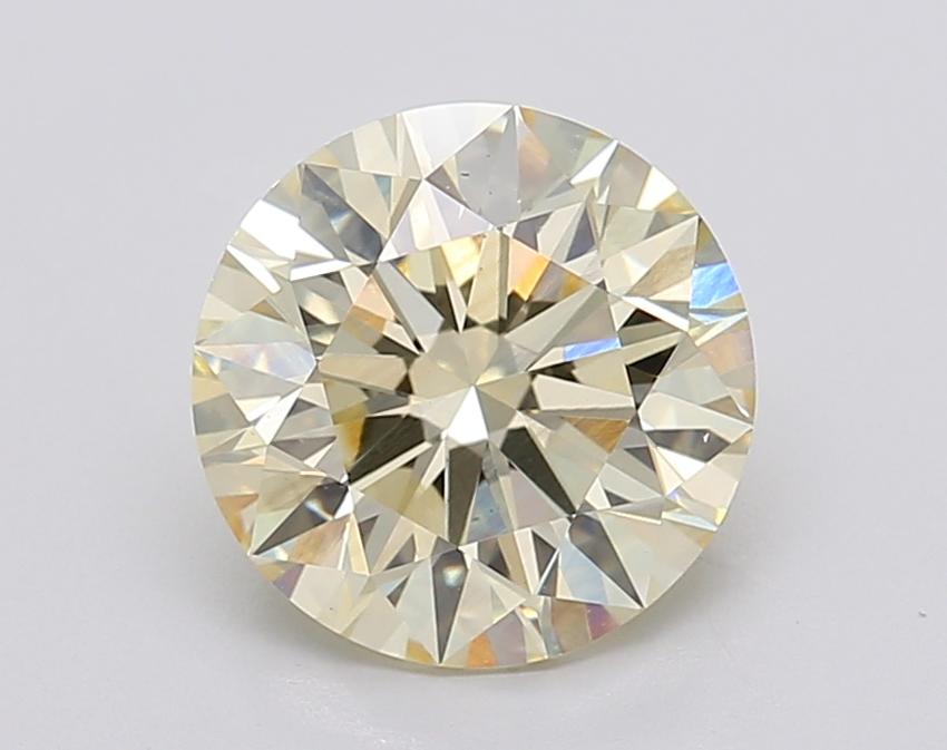 2.51 Ct. Fancy Light Yellow Round Lab Grown Diamond