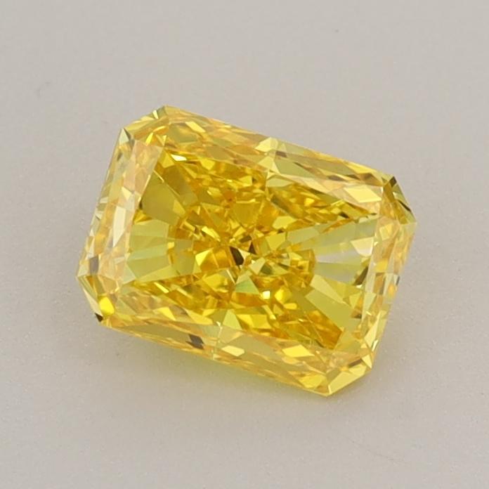 0.59 Ct. Fancy Vivid  Yellow Radiant Lab Grown Diamond