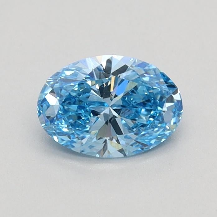 0.41 Ct. Fancy Vivid Blue Oval Lab Grown Diamond