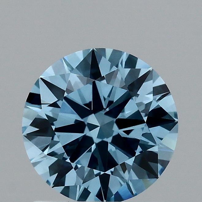 1.21 Ct. Fancy Vivid Blue Round Lab Grown Diamond