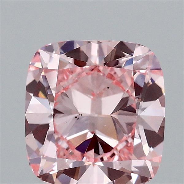 1.42 Ct. Fancy Vivid Pink Cushion Lab Grown Diamond