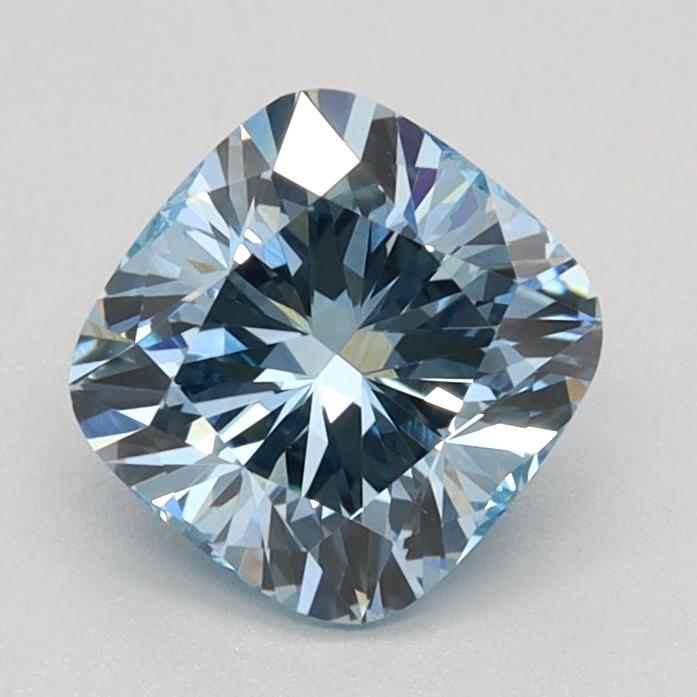 1.02 Ct. Fancy Vivid Blue Cushion Lab Grown Diamond