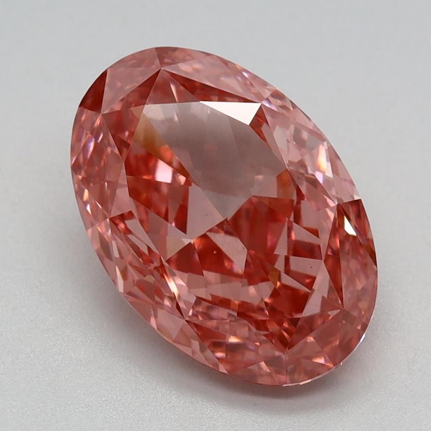 2.31 Ct. Fancy Vivid Pink Oval Lab Grown Diamond