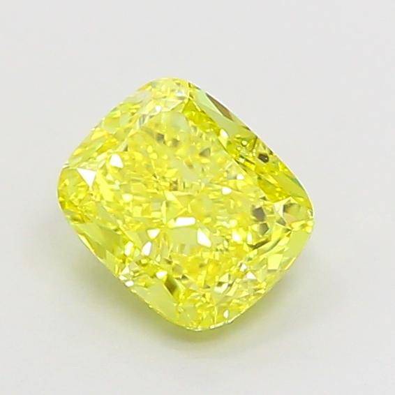 1.65 Ct. Fancy Vivid Yellow Cushion Lab Grown Diamond