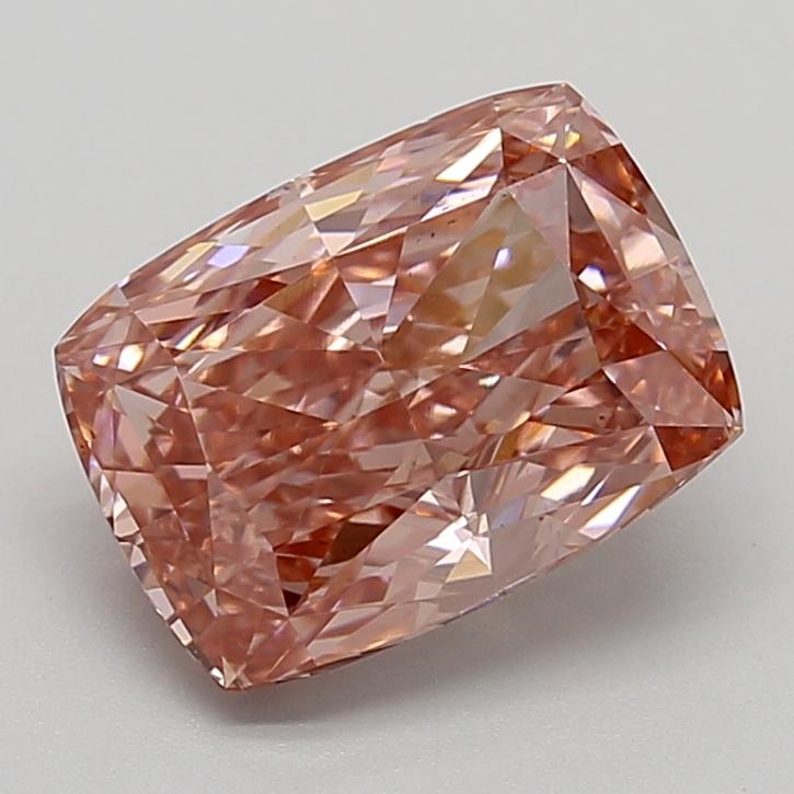 3.61 Ct. Fancy Vivid  Pink Cushion Lab Grown Diamond