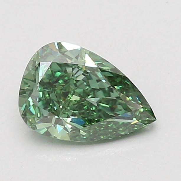1.08 Ct. Fancy Vivid Green Pear Lab Grown Diamond