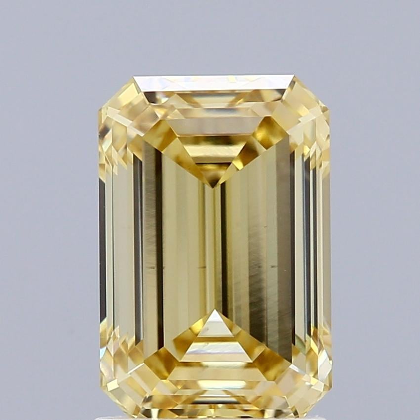 2.08 Ct. Fancy Yellow Emerald Lab Grown Diamond