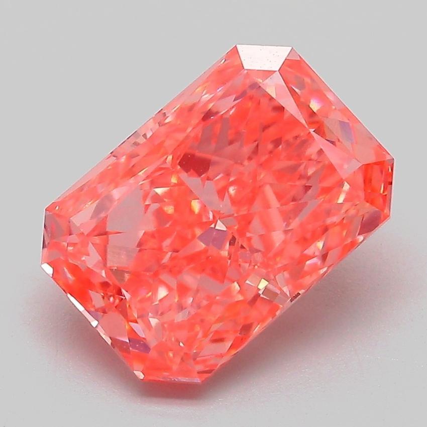3.56 Ct. Fancy Vivid Pink Radiant Lab Grown Diamond